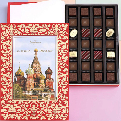 "Собор Василия Блаженного" книга с конфетами ассорти
