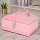 Шкатулка для украшений розовая 16х11,5х9см