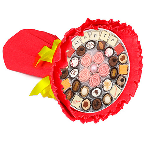 "8 марта" букет из конфет ручной работы 385г