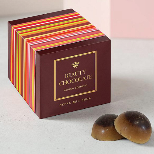 "Шоколадная косметика" скраб для лица какао-масло с кофе 