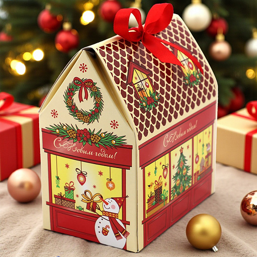 Новогодний набор конфет маршмеллоу в горьком шоколаде 110г