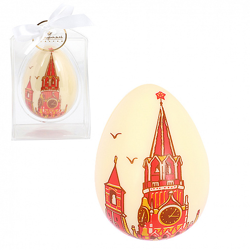 Яйцо из белого шоколада с изображением Кремля 30г 