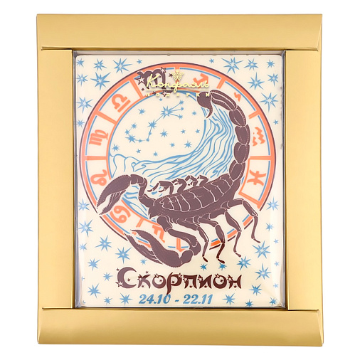 "Скорпион" открытка белый шоколад