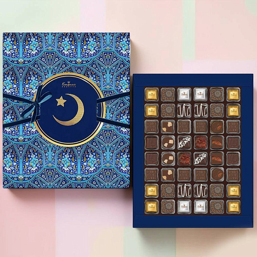 "Ураза-Байрам" набор  шоколадных конфет (цвет синий)