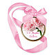 Медаль С 8 марта! шоколад молочный(цветы, розовая лента) 70г