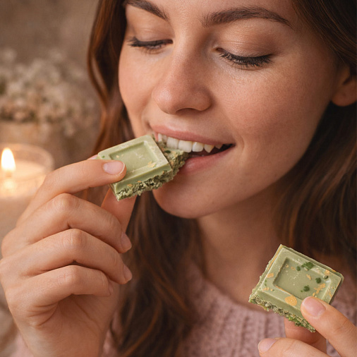 "Дубайский" шоколад с чаем матча (плитка)