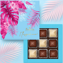 "Поздравляем" подарочный набор  шоколадных конфет (тропики)