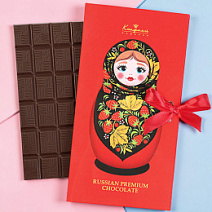 "Русская красавица" открытка горький шоколад 