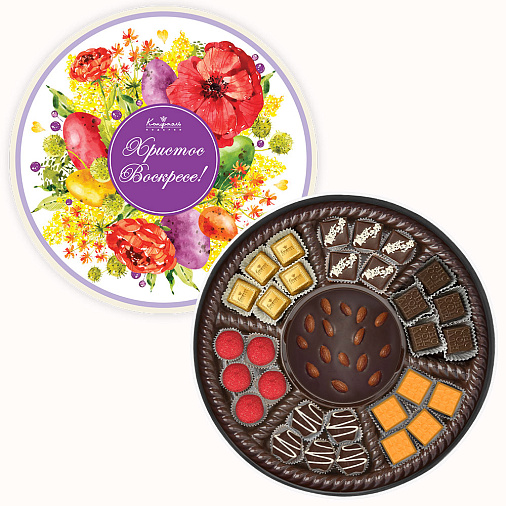 Пасхальный подарочный набор: шоколад, драже, мармелад, конфеты 390г