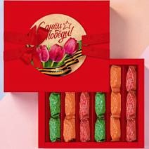 "С Днём Победы" набор двуслойных конфет мармелад + суфле