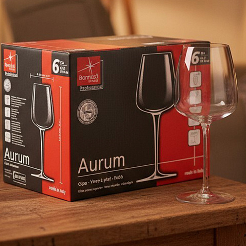 Бокалы для вина "Аурум" 430мл (Набор 6 шт)