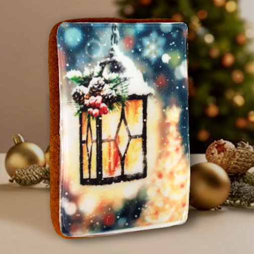 Новогодний набор: мармелад, фруктовые чипсы, пряник, чай 325г в термопакете