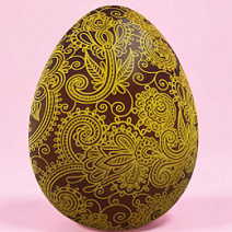 "Желтый узор" яйцо молочный шоколад
