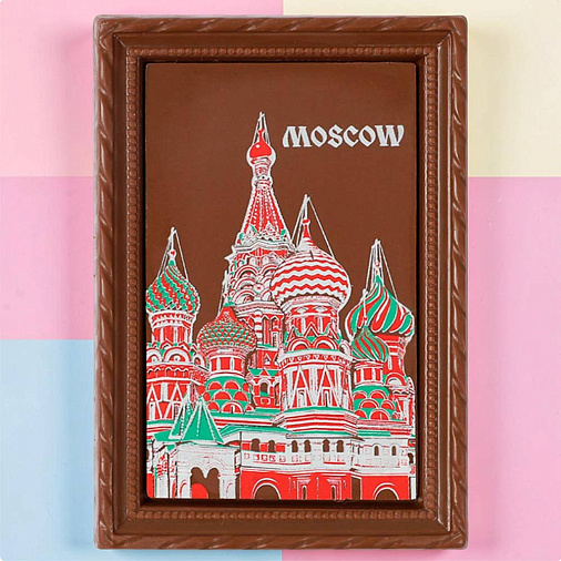 "Виды Москвы.Собор" открытка шоколад молочный 