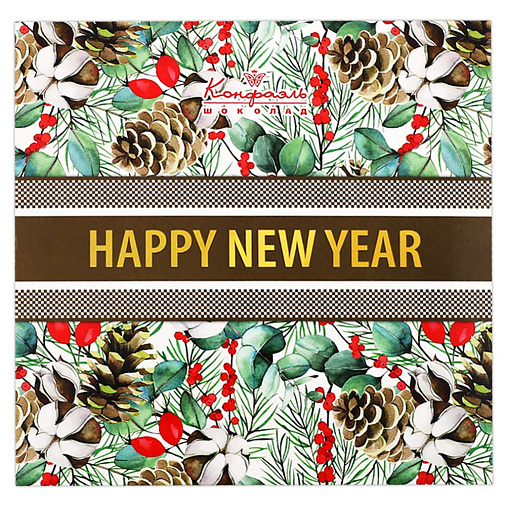 Новогодний набор: мармелад "Вишневый", конфеты "Суфле" в горьком шоколаде 180г