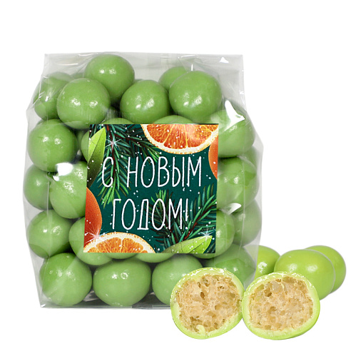 «Любимый вкус» драже гречишные шарики "Мохито" в белом шоколаде 75г