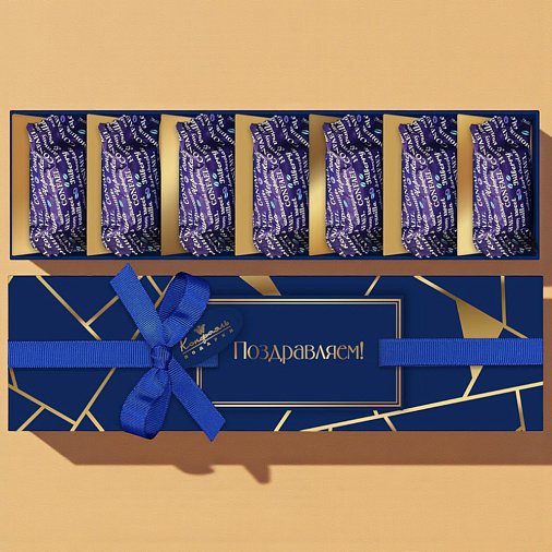 Набор двуслойных конфет мармелад+суфле (черника и ваниль) в шоколаде 105г