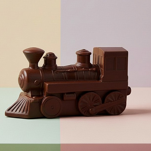 "Паровозик" скульптура молочный шоколад