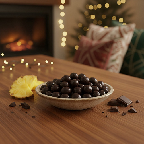 «Любимый вкус» драже ананас в горьком шоколаде 100г