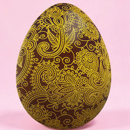 "Желтый узор" яйцо молочный шоколад