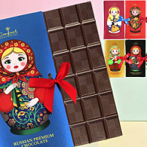 "Русская красавица" открытка шоколадная в ассортименте