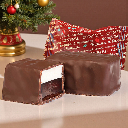 Новогодний набор двуслойных конфет мармелад +  суфле 150г