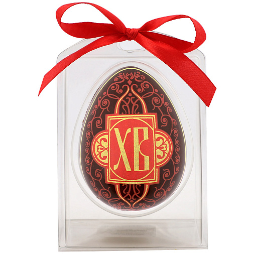 "ХВ" яйцо молочный шоколад красный рисунок