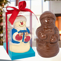 "Снеговик" скульптура молочный и белый шоколад 300г в ассортименте