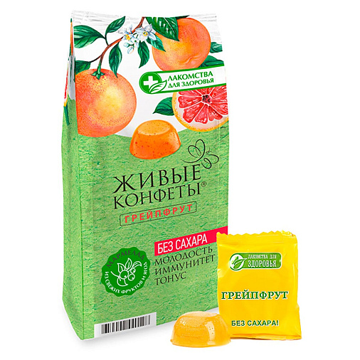 "Без сахара" мармелад желейный грейпфрут 170г 