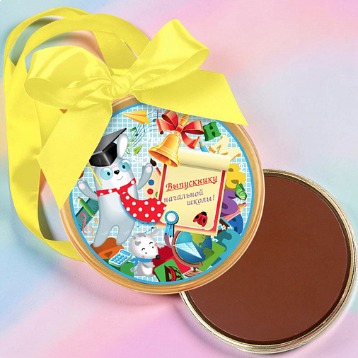 "Выпускнику начальной школы" медаль молочный шоколад 