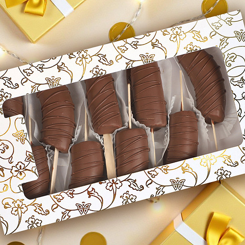 Свежие бананы в молочном шоколаде набор 700г