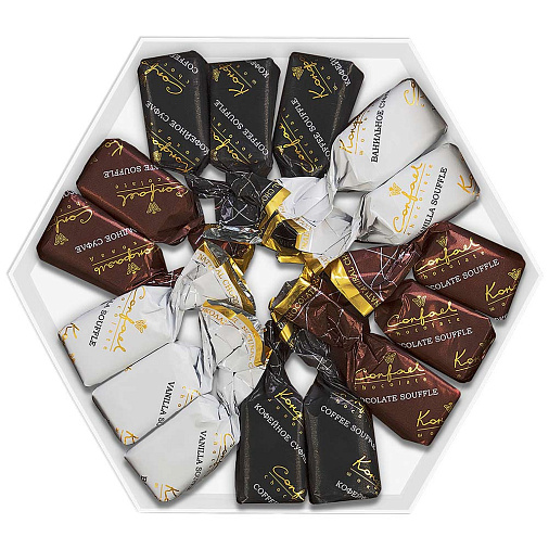 "С наилучшими пожеланиями" набор суфле ванильного, кофейного и шоколадного 105г