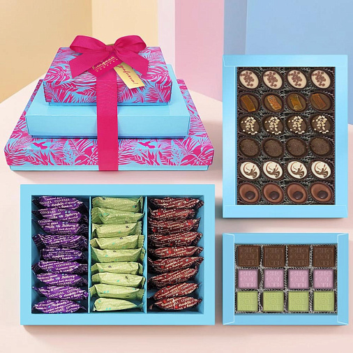 Подарочный набор: конфеты ручной работы, ассорти, двуслойные конфеты мармелад + суфле 