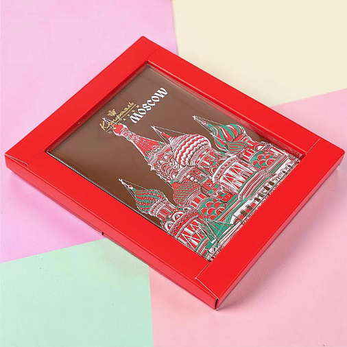 "Виды Москвы.Собор" открытка шоколад молочный