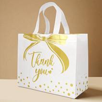 Подарочный пакет Thank you 32*14*25,5 см ,белый