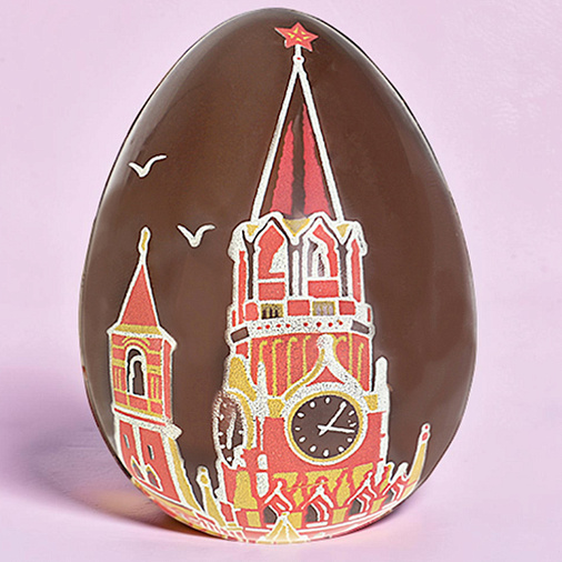 "Виды Москвы" набор 3 яйца белый и молочный шоколад