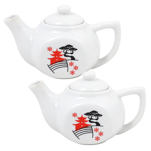 Набор чайников фарфоровых с шелкографией (2шт.)