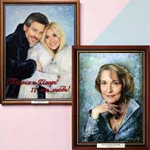 "Ваш портрет" индивидуальная картина белый шоколад 55х75см