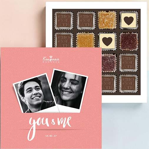 Ваше фото на наборе конфет «You&Me» (солобокс)