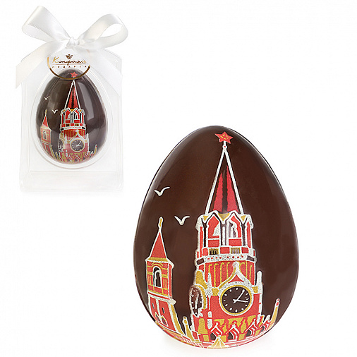 Яйцо из горького шоколада с изображением Кремля 30г 