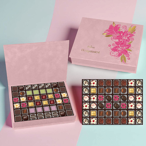 Роскошное собрание конфет ручной работы 965г (розовое)