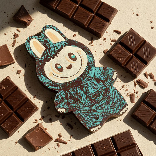 "Лабубушка" шоколад молочный 18г (голубой декор)