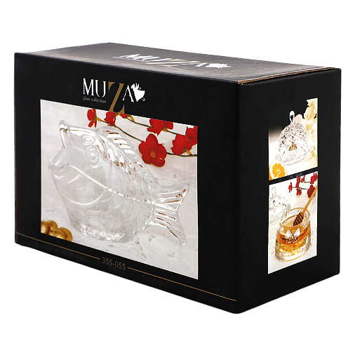 Икорница с ложкой 16*10см