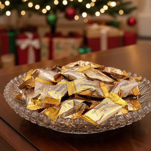 Новогодний набор конфет маршмеллоу в горьком шоколаде 110г