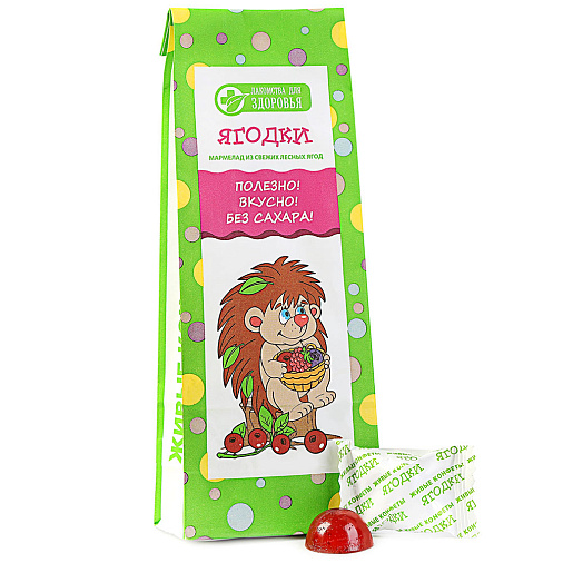 "Без сахара" детский мармелад ягодки 105г
